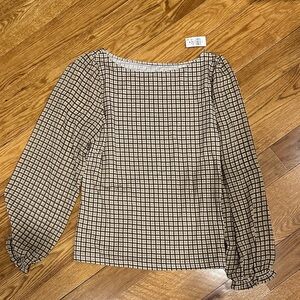 Loft blouse with tapered sleeves NWT